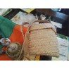 SAC PANIER MM PAILLE TRESSÉE AVEC COUVERCLE