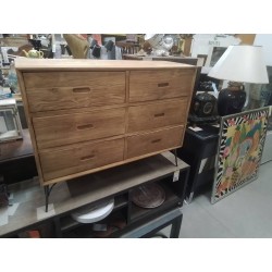 42/SEV50-COMMODE TECK 6 TIROIRS 115/40/HT85 CM