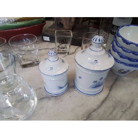 DUO POTS EPICES DÉCOR MAIN CYGNES BLEUS