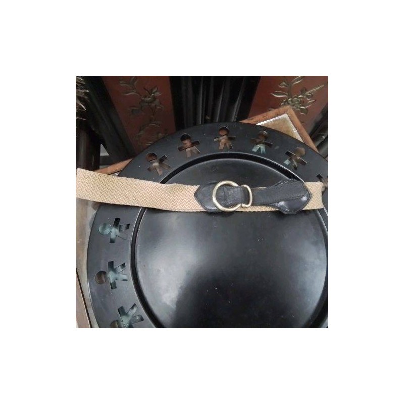 CEINTURE BEIGE VINTAGE CUIR METAL EXTENSIBLE