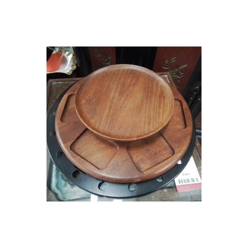 PLATEAU SCANDINAVE TOURNANT VINTAGE TECK
