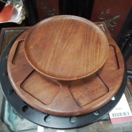 PLATEAU SCANDINAVE TOURNANT VINTAGE TECK