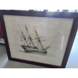 CADRE GM REPRO BATEAU NAVIRE ÉCHOUÉ 