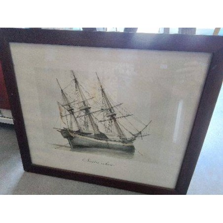 CADRE GM REPRO BATEAU NAVIRE ÉCHOUÉ 
