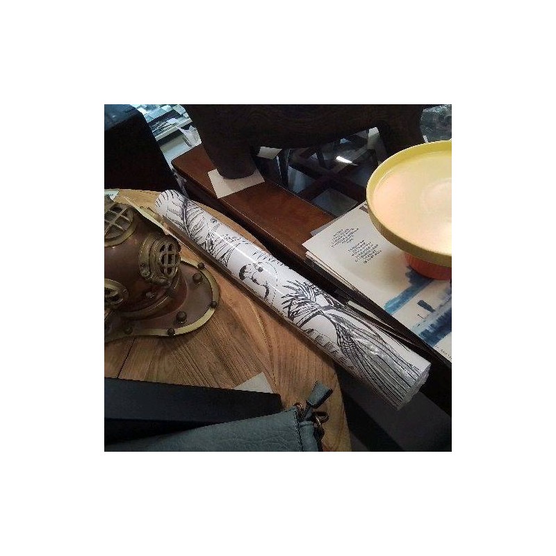 ROULEAU PAPIER PEINT FLAMAND NOIR ET BLANC