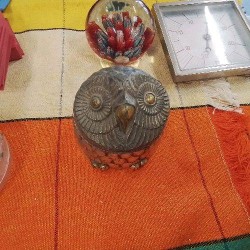 BOITE CHOUETTE METAL VINTAGE JAPAN