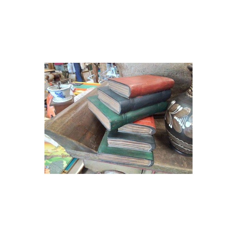 SERRES LIVRES BOIS FAUX LIVRES LOT DE DEUX