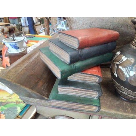 SERRES LIVRES BOIS FAUX LIVRES LOT DE DEUX