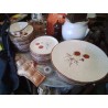 SERVICE GRES VINTAGE BLC ORANGE CHARDONS 38 PIÈCES 