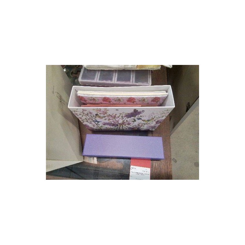 NECESSAIRE COURRIER BOITE FLEURS PAPILLONS 