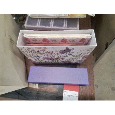 NECESSAIRE COURRIER BOITE FLEURS PAPILLONS 