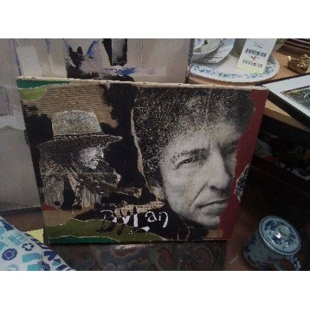 TABLEAU COLLAGE SIGNÉ JEROME MM BOB DYLAN