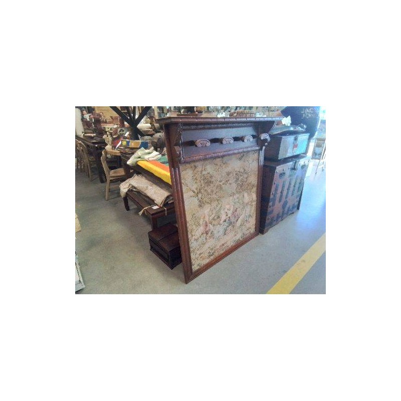 VESTIAIRE BOIS 4 PATERES ET TAPISSERIE PORTE MANTEAU