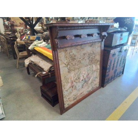 VESTIAIRE BOIS 4 PATERES ET TAPISSERIE PORTE MANTEAU
