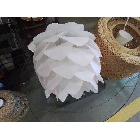 SUSPENSION FLEURS PVC BLANCHE