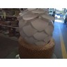 SUSPENSION FLEURS PVC BLANCHE