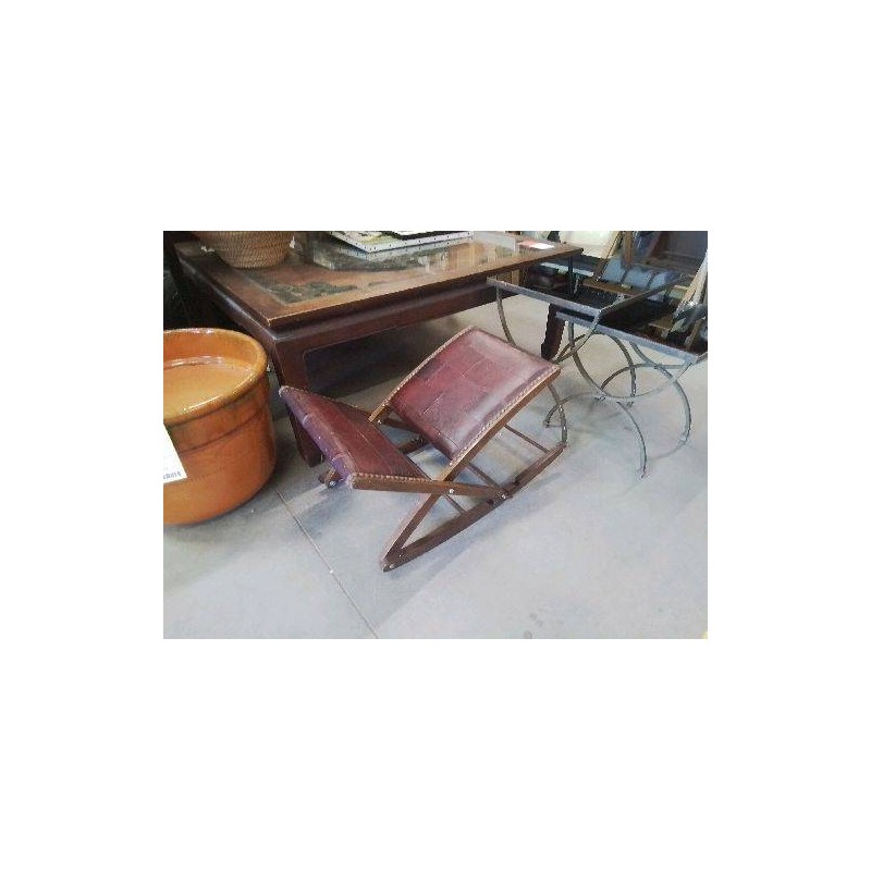 REPOSE PIED VINTAGE CLOUTÉ SIMILI VINTAGE BORDEAUX