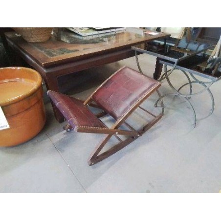 REPOSE PIED VINTAGE CLOUTÉ SIMILI VINTAGE BORDEAUX