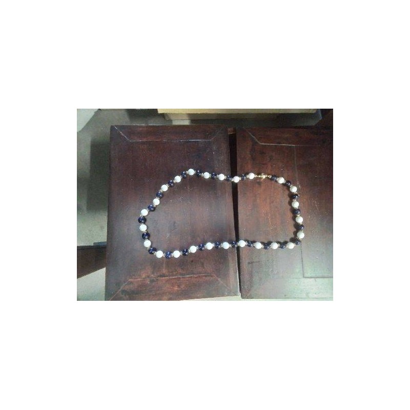 COLLIER BLEU BLANC
