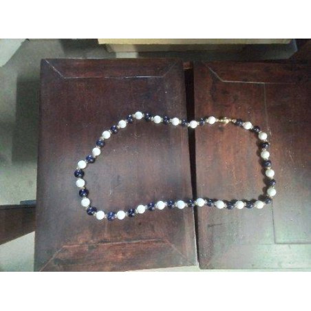 COLLIER BLEU BLANC