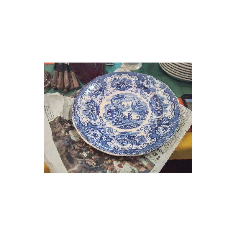 ASSIETTE ANC ADAMSAND SONS BLEUE