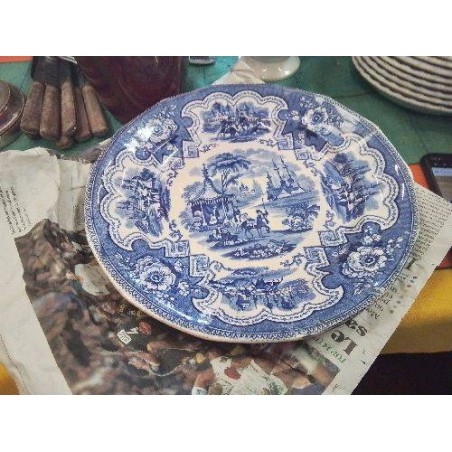 ASSIETTE ANC ADAMSAND SONS BLEUE