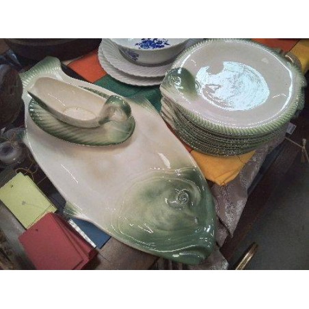 SERVICE A POISSON BLANC VERT