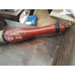 ENSEIGNE PINCEAU CALLIGRAPHIE ANC BOIS LAQUÉ 