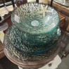 LOT ASSIETTES PLAT VERRE MOTIFS CORAIL DORÉ 