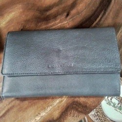 PORTEFEUILLE PORTE MONNAIE CUIR GRIS UNION CODE