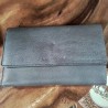 PORTEFEUILLE PORTE MONNAIE CUIR GRIS UNION CODE
