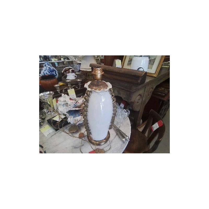 PIED DE LAMPE BLC DORÉ ANC