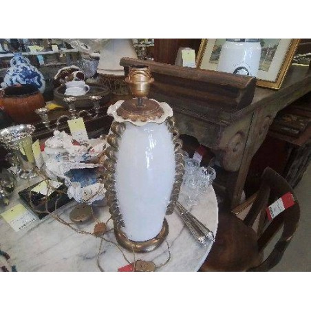 PIED DE LAMPE BLC DORÉ ANC