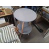 TABLE BASSE RONDE GRISE 3 PIEDS