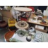 TABLE BASSE GRILLAGE NOIR RONDE