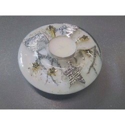 PHOTOPHORE VERRE DECOR ETOILES COEUR MADE IN GERMANY