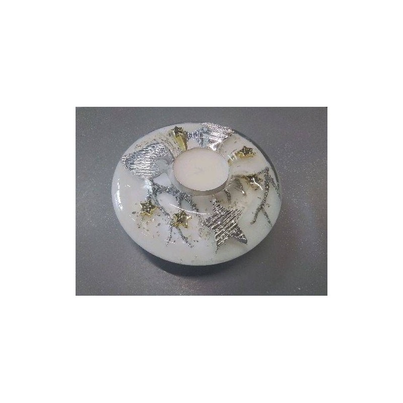 PHOTOPHORE VERRE DECOR ETOILES COEUR MADE IN GERMANY