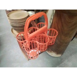 PANIER 6 BOUTEILLES PVC ORANGE 