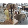 VASE CERAMIQUE OR STYLE MARTELÉ HAUT