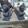 PAIRE DE CHENETS BUSTE FEMININ