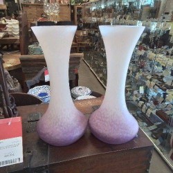 VASE PATE DE VERRE MAUVE