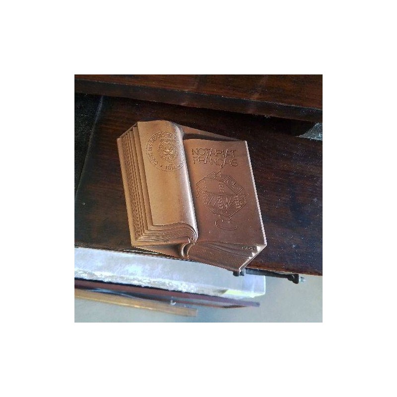 MEDAILLE LIVRE BRONZE NOTARIAT FRANCAIS
