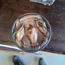 MEDAILLE BRONZE RONDE NOTARIAT