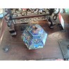 POT CLOISONNE ANCIEN DECOR PAYSAGE