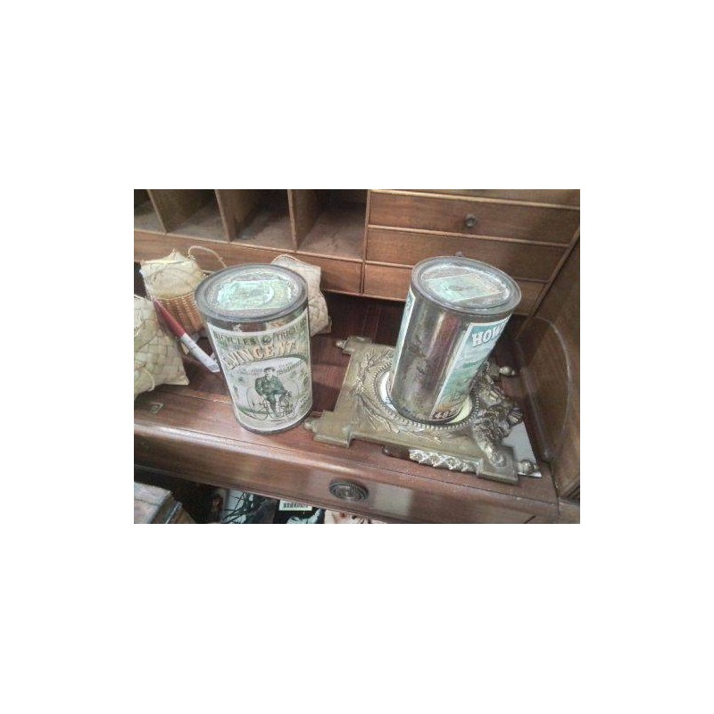 BOITE MÉTAL ANC CYLINDRIQUE DÉCO VELO