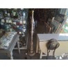 PIED DE LAMPE HAUT BOIS GRIS ANC