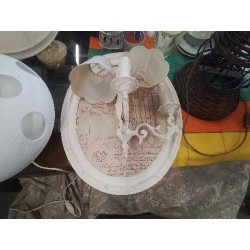 TABLEAU OVALE APPLIQUE DOUBLE DECO 5ISSU ECRITURE