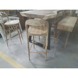 5/TR106-TABOURET DE BAR TECK  