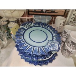 LOT 6 ASSIETTES POISSON HENRIOT ANC BLEU