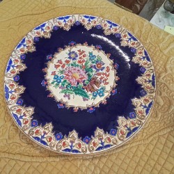 PLAT ROND LONGWY FLEURI MODELE RENAISSANCE